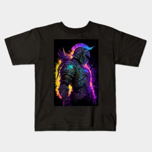 Neon Blacklight Paladin Kids T-Shirt